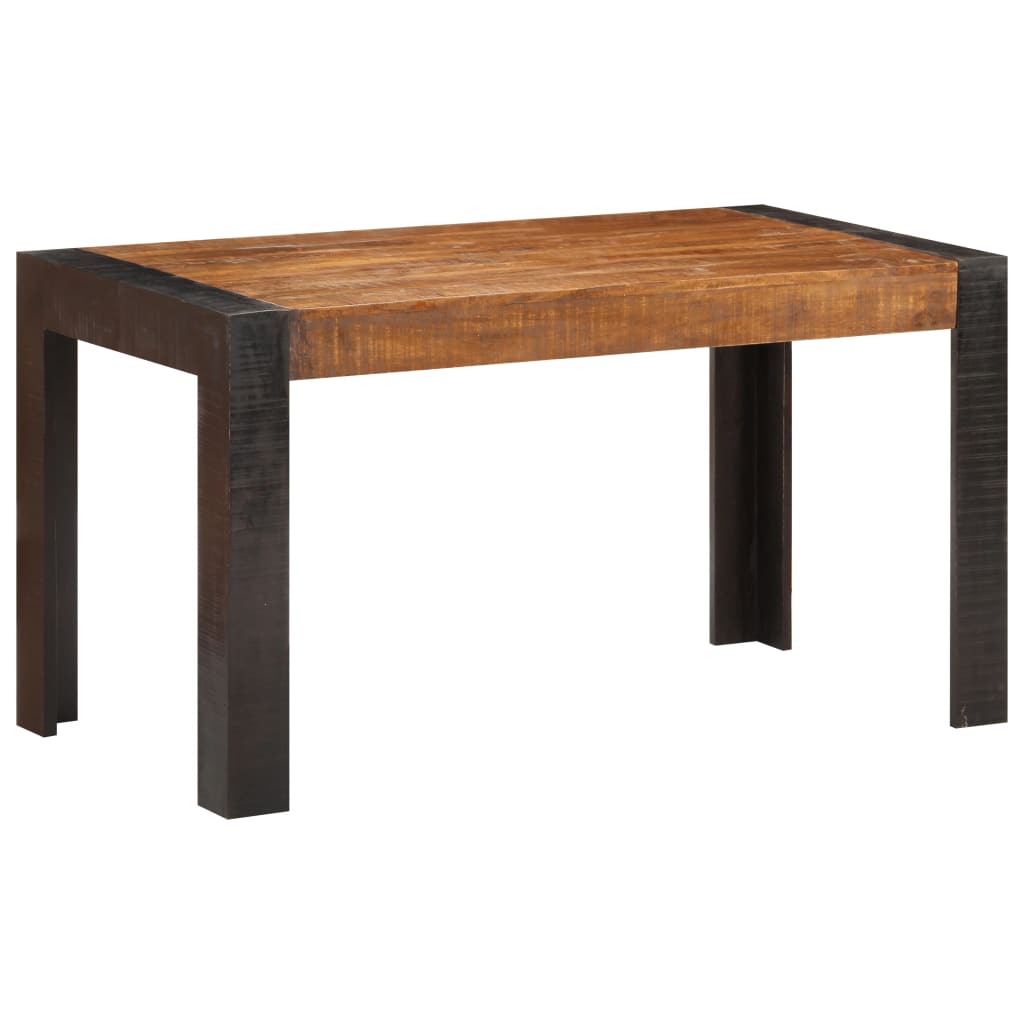 vidaXL Dining Table 140x70x76 cm Solid Rough Mango Wood