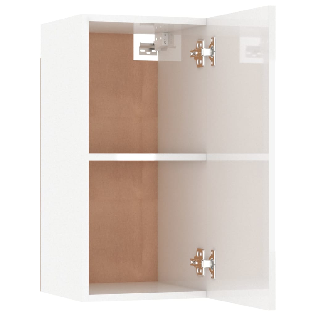 vidaXL TV Cabinets 2 pcs High Gloss White 30.5x30x60 cm Engineered Wood