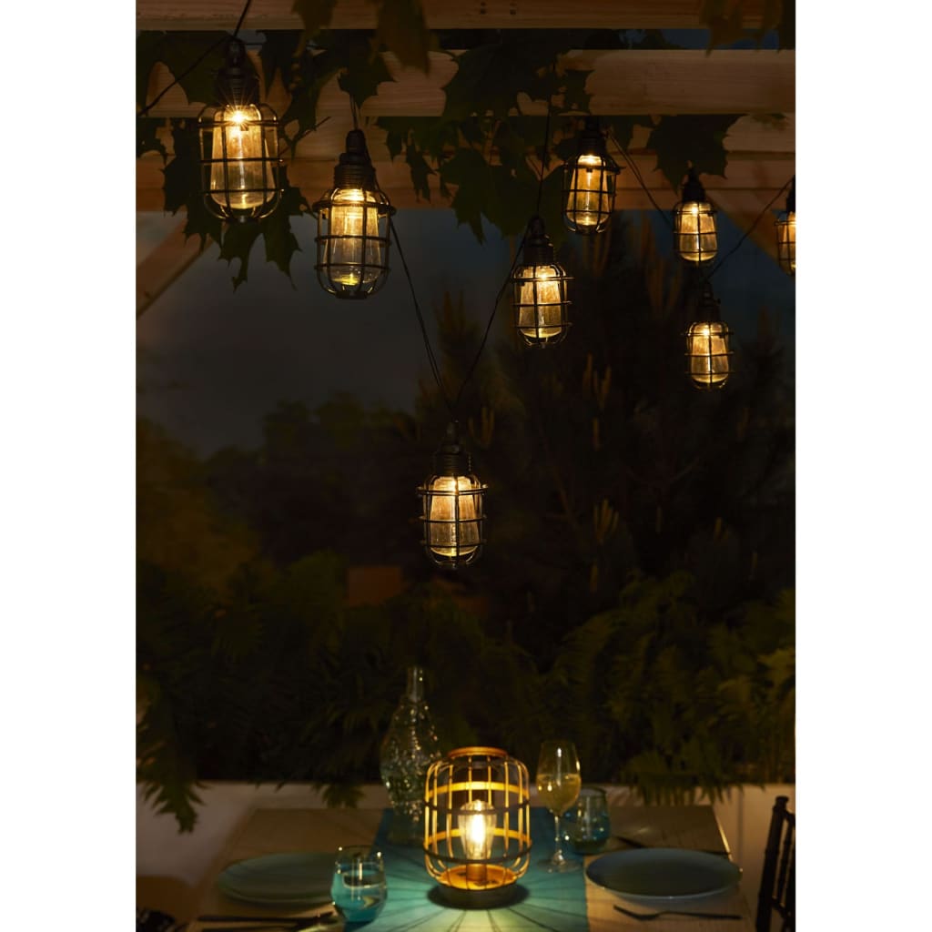 Luxform Solar LED Garden Light String Corsica Transparent and Black