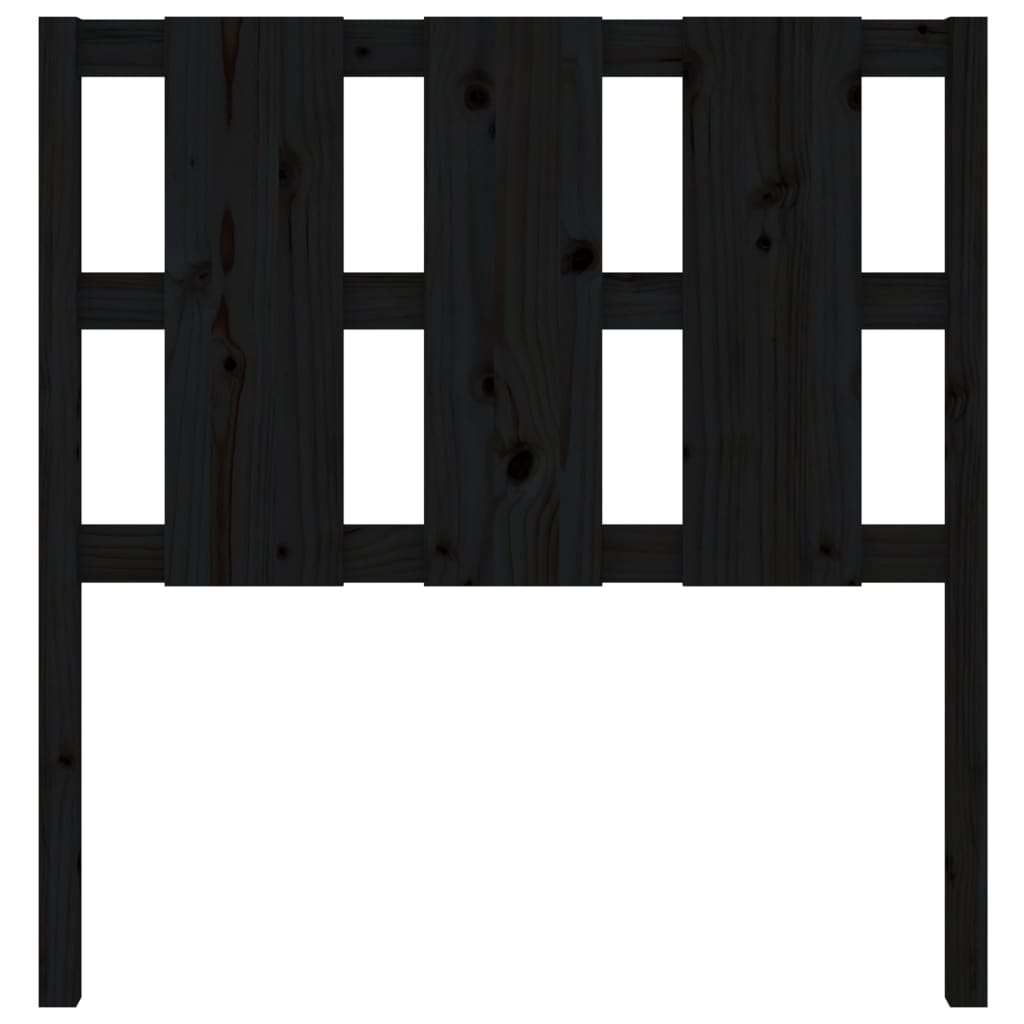 vidaXL Bed Headboard Black 105.5x4x100 cm Solid Wood Pine