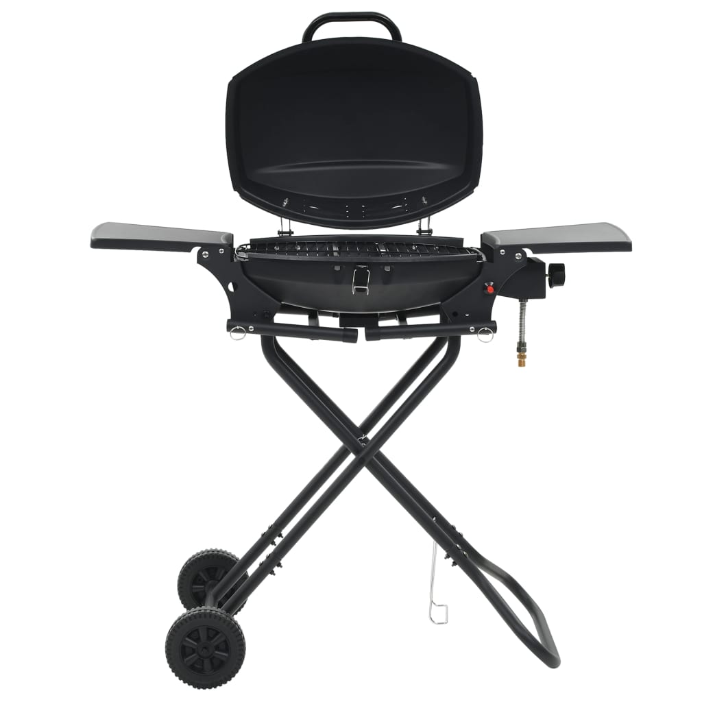 vidaXL Portable Gas BBQ Grill with Cooking Zone Black vidaXL.ie