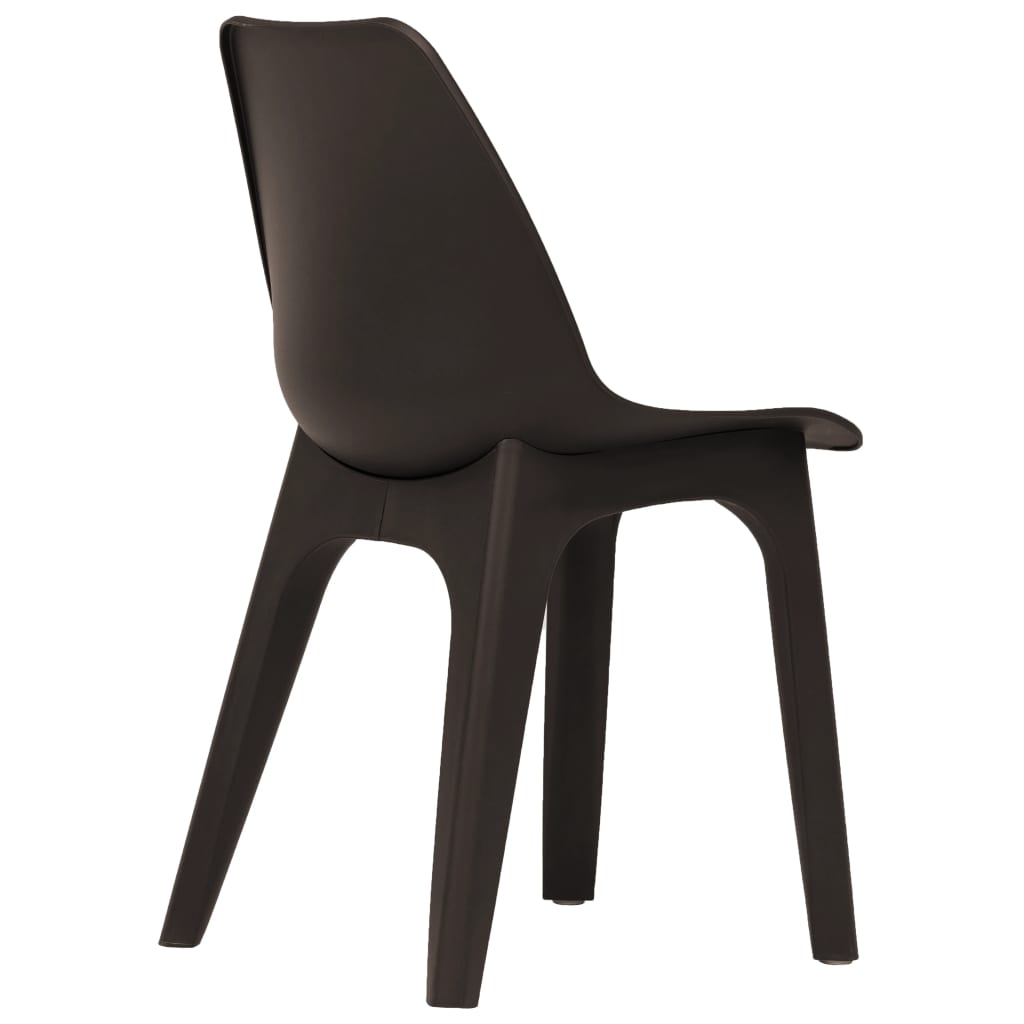 vidaXL Garden Chairs 2 pcs Brown Plastic