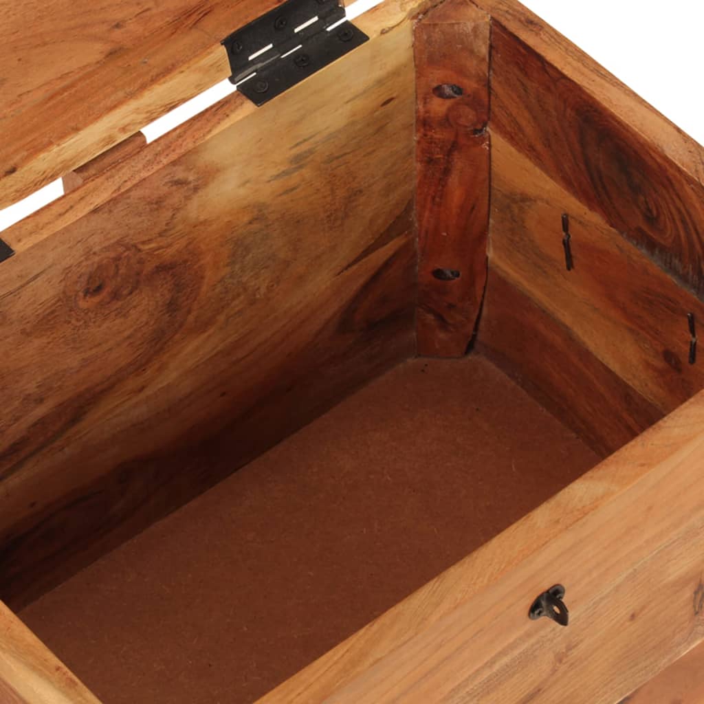 vidaXL Storage Box 39x28x31 cm Solid Wood Acacia