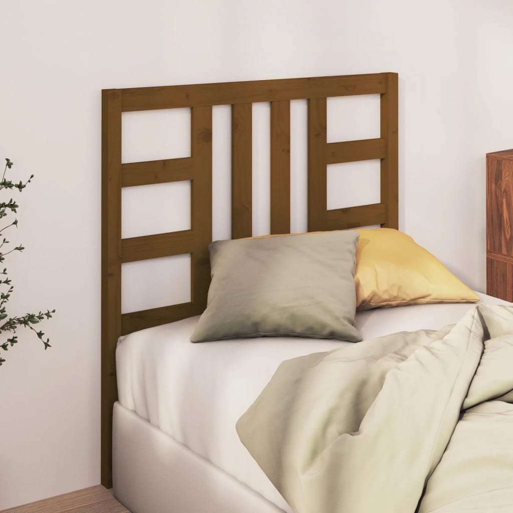 vidaXL Bed Headboard Honey Brown 106x4x100 cm Solid Wood Pine