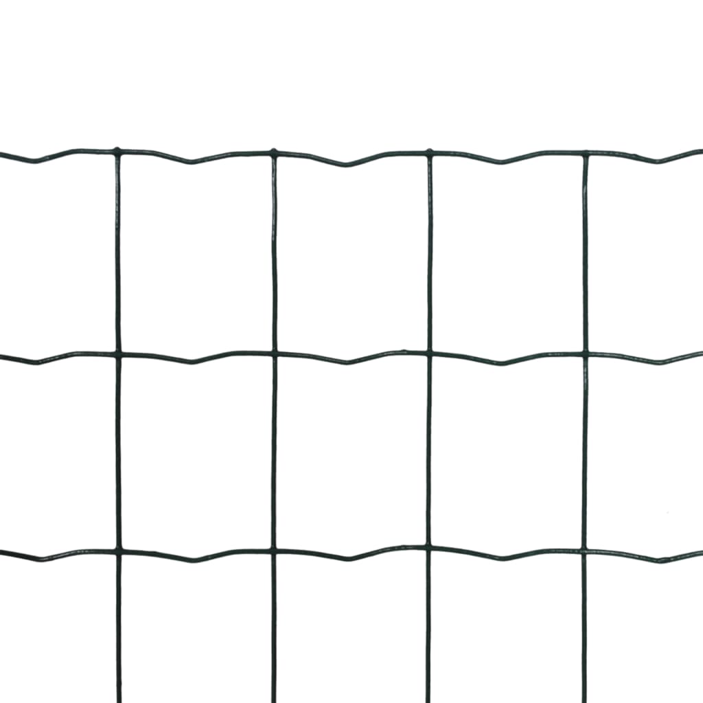 vidaXL Euro Fence Steel 10x1.2 m Green