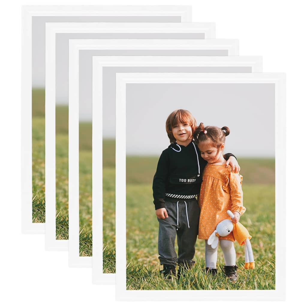 vidaXL Photo Frames Collage 5 pcs for Wall or Table White 50x70 cm MDF