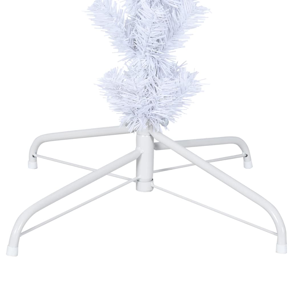 vidaXL Upside-down Artificial Christmas Tree with Stand White 210 cm