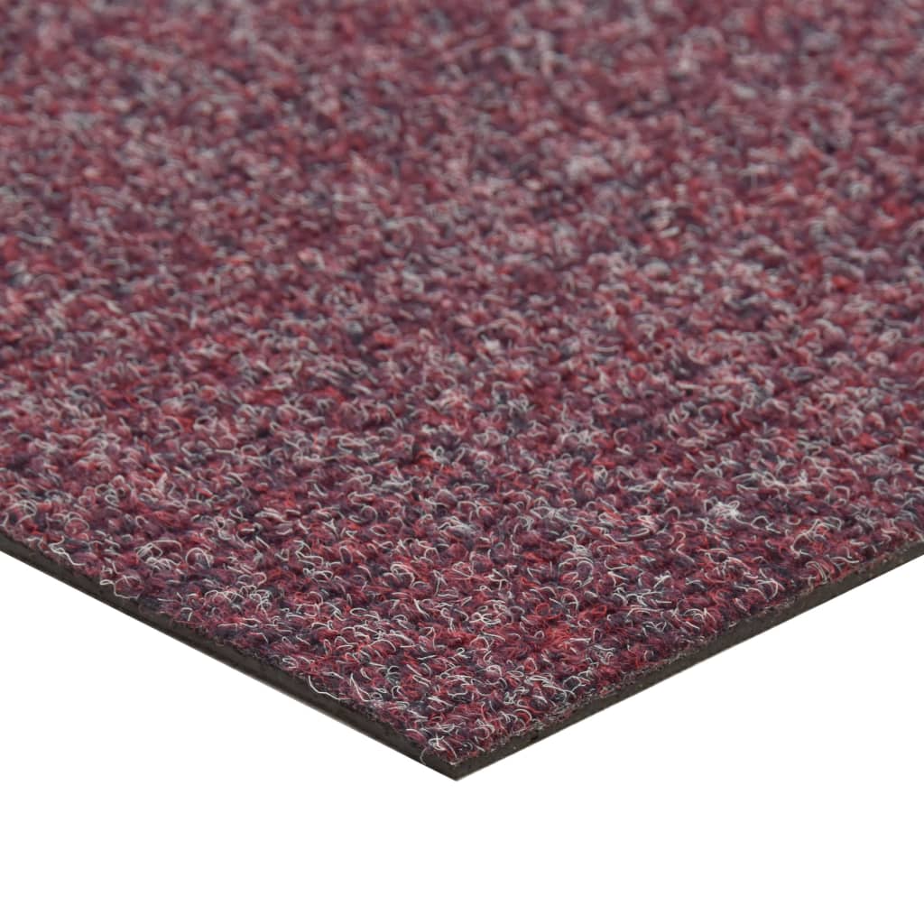 vidaXL Floor Carpet Tiles 20 pcs 5 m² Dark Red