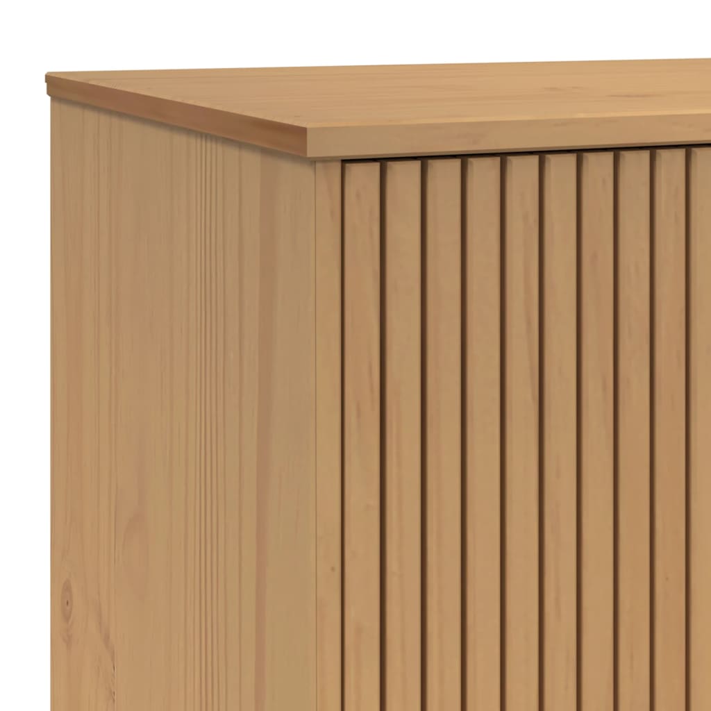 vidaXL Sideboard OLDEN Grey and Brown 114x43x73.5 cm Solid Wood Pine