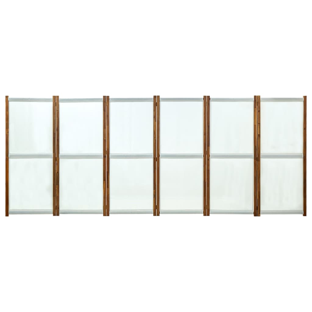 vidaXL 6-Panel Room Divider Cream White 420x170 cm