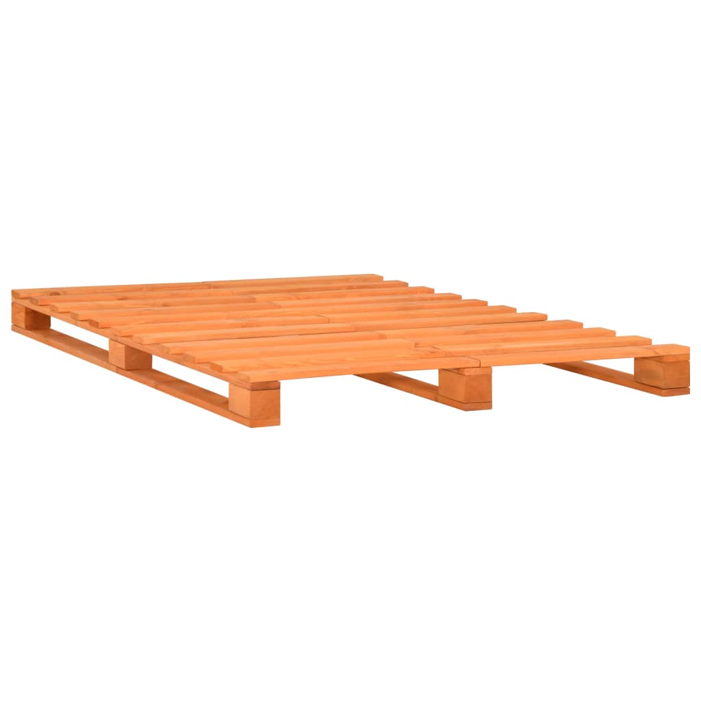 vidaXL Pallet Bed Frame Brown Solid Pine Wood 160x200 cm