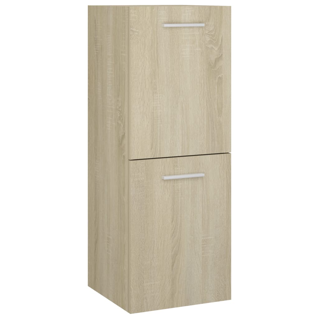 vidaXL Bathroom Cabinet Sonoma Oak 30x30x80 cm Engineered Wood