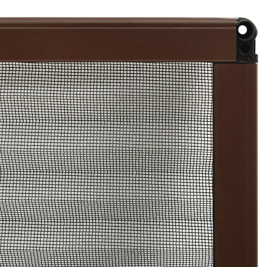 vidaXL Plisse Insect Screen for Windows Aluminium Brown 80x100 cm