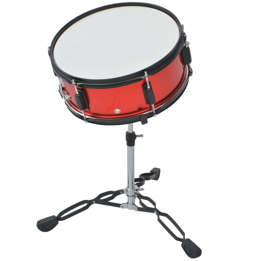 vidaXL Complete Drum Kit Powder-coated Steel Red Adult