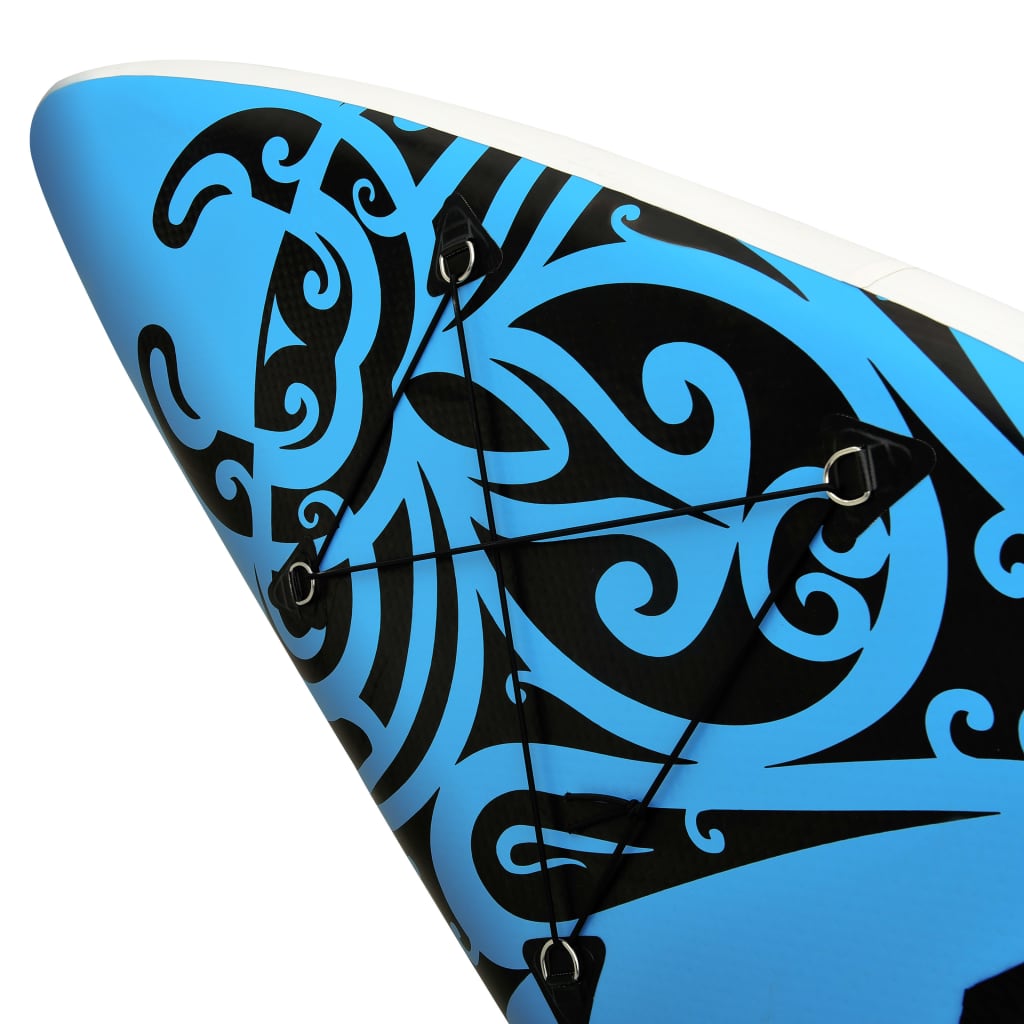 vidaXL Inflatable Stand Up Paddleboard Set 366x76x15 cm Blue