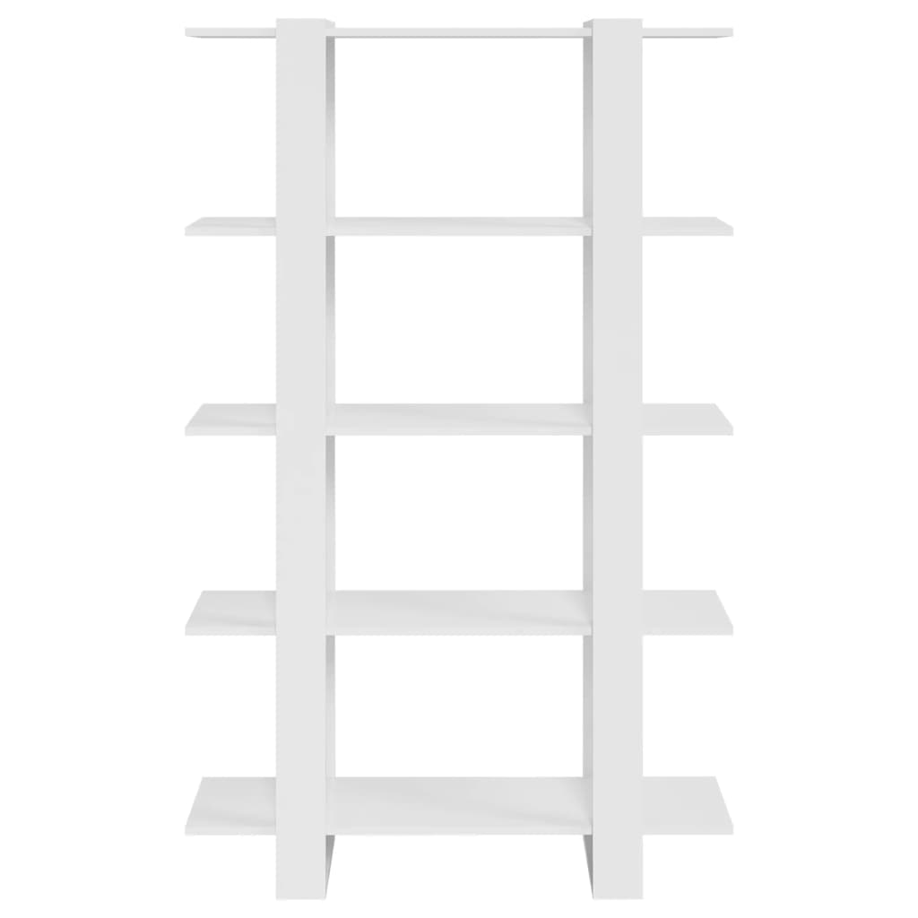 vidaXL Book Cabinet/Room Divider High Gloss White 100x30x160 cm