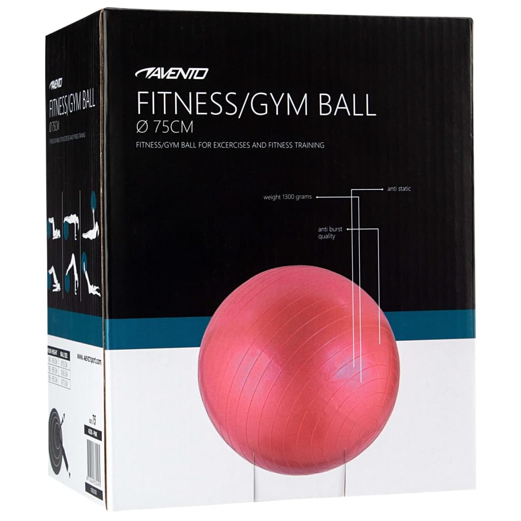 Avento Fitness/Gym Ball Dia. 75 cm Pink