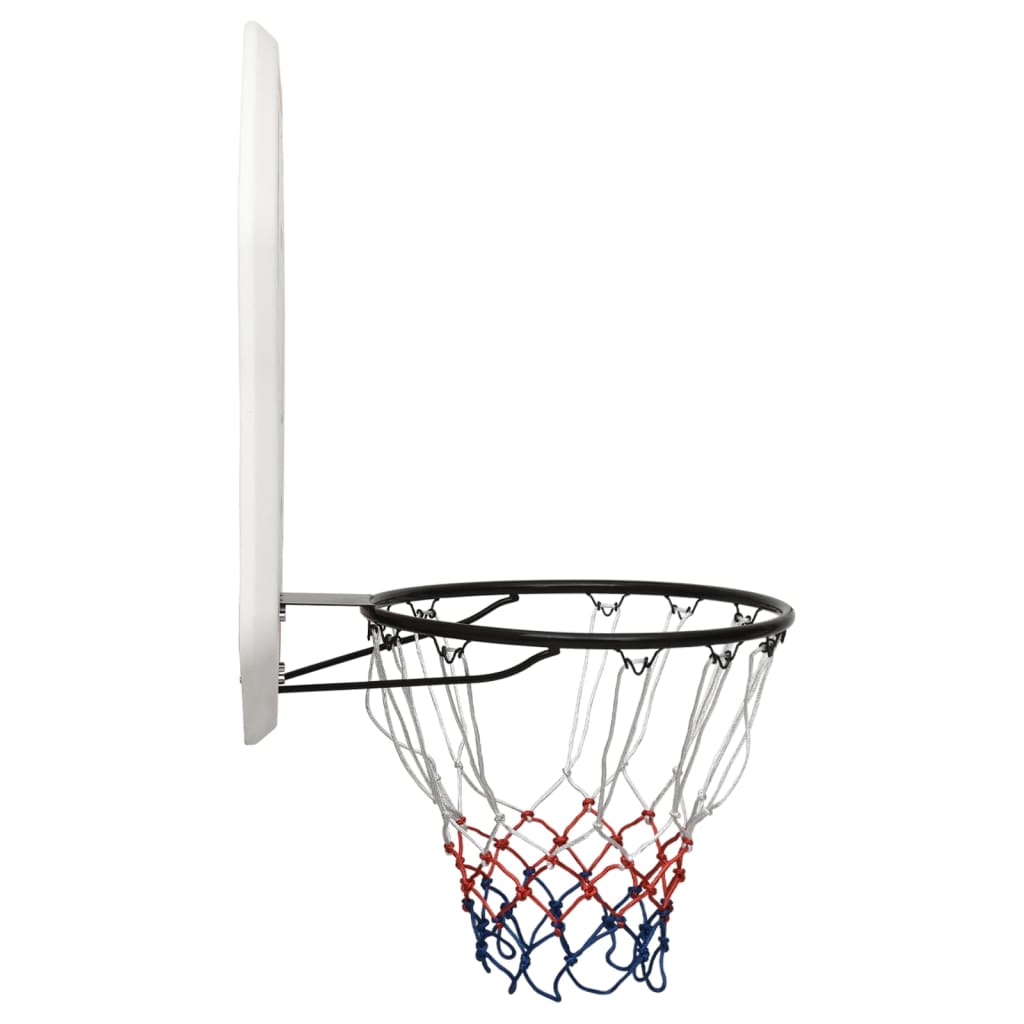 vidaXL Basketball Backboard White 109x71x3 cm Polyethene