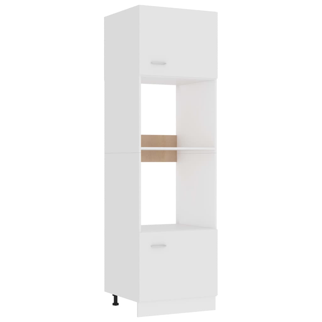 vidaXL Microwave Cabinet White 60x57x207 cm Engineered Wood