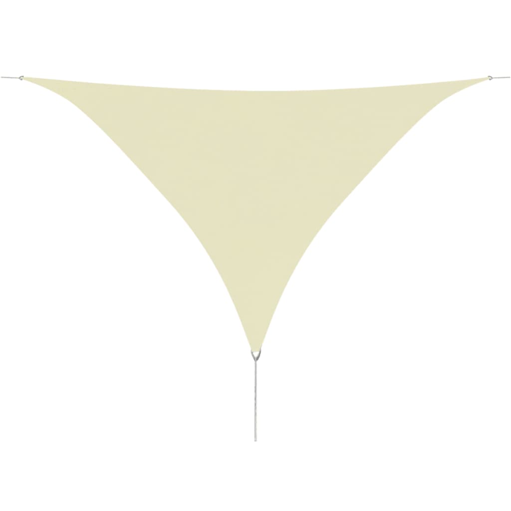 vidaXL Sunshade Sail Oxford Fabric Triangular 3.6x3.6x3.6 m Cream