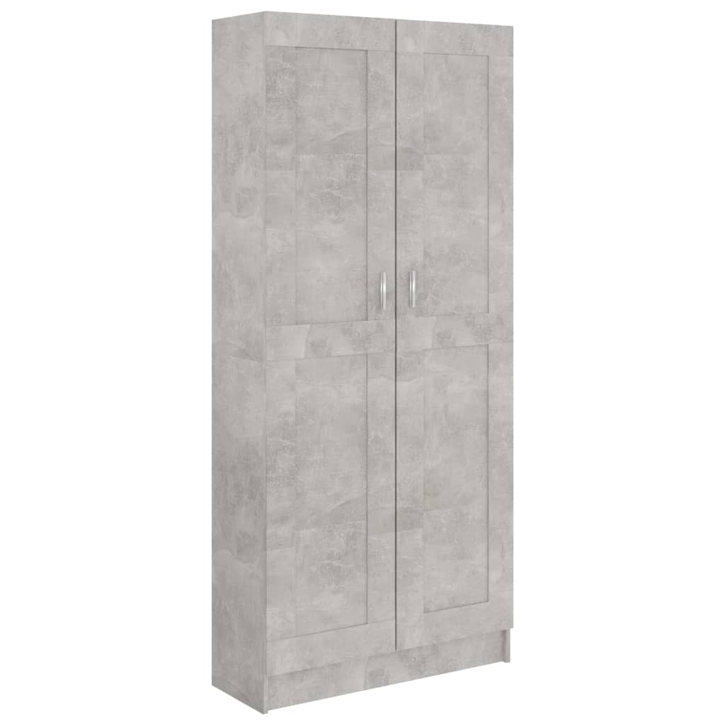 vidaXL Book Cabinet Concrete Grey 82.5x30.5x185.5 cm Engineered Wood