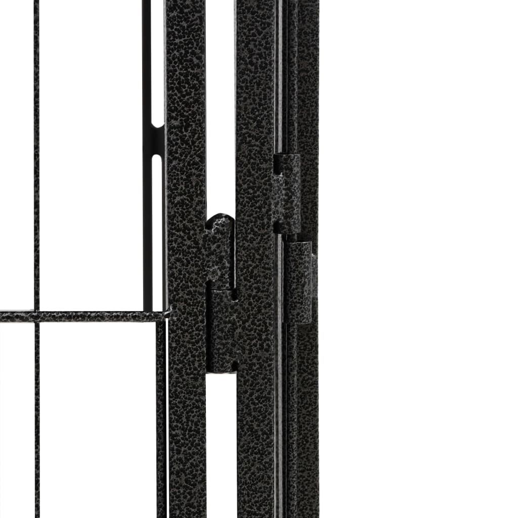 vidaXL Dog Playpen 4 Panels Black 50x100 cm Powder-coated Steel