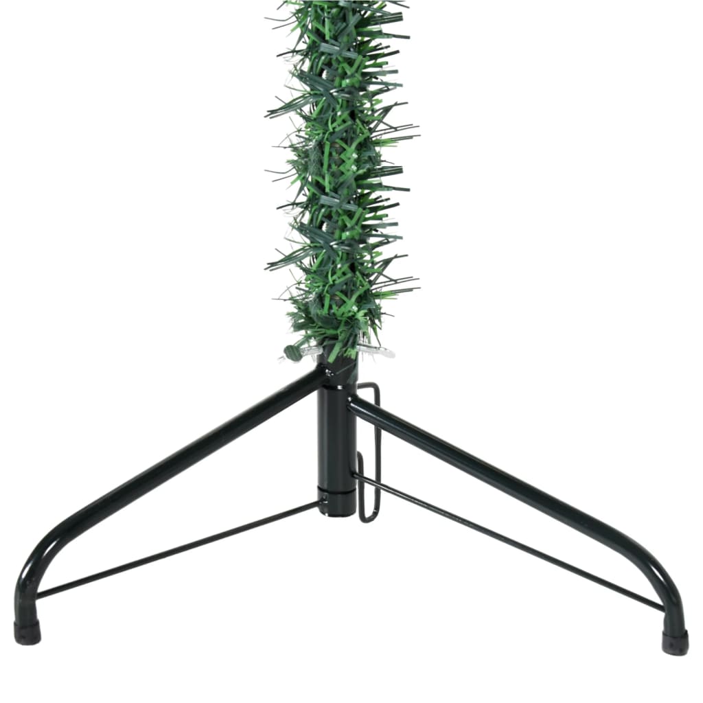 vidaXL Slim Artificial Half Christmas Tree with Stand Green 150 cm