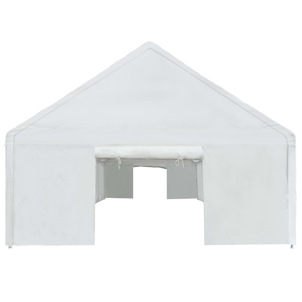 vidaXL Storage Tent PE 5x10 m White