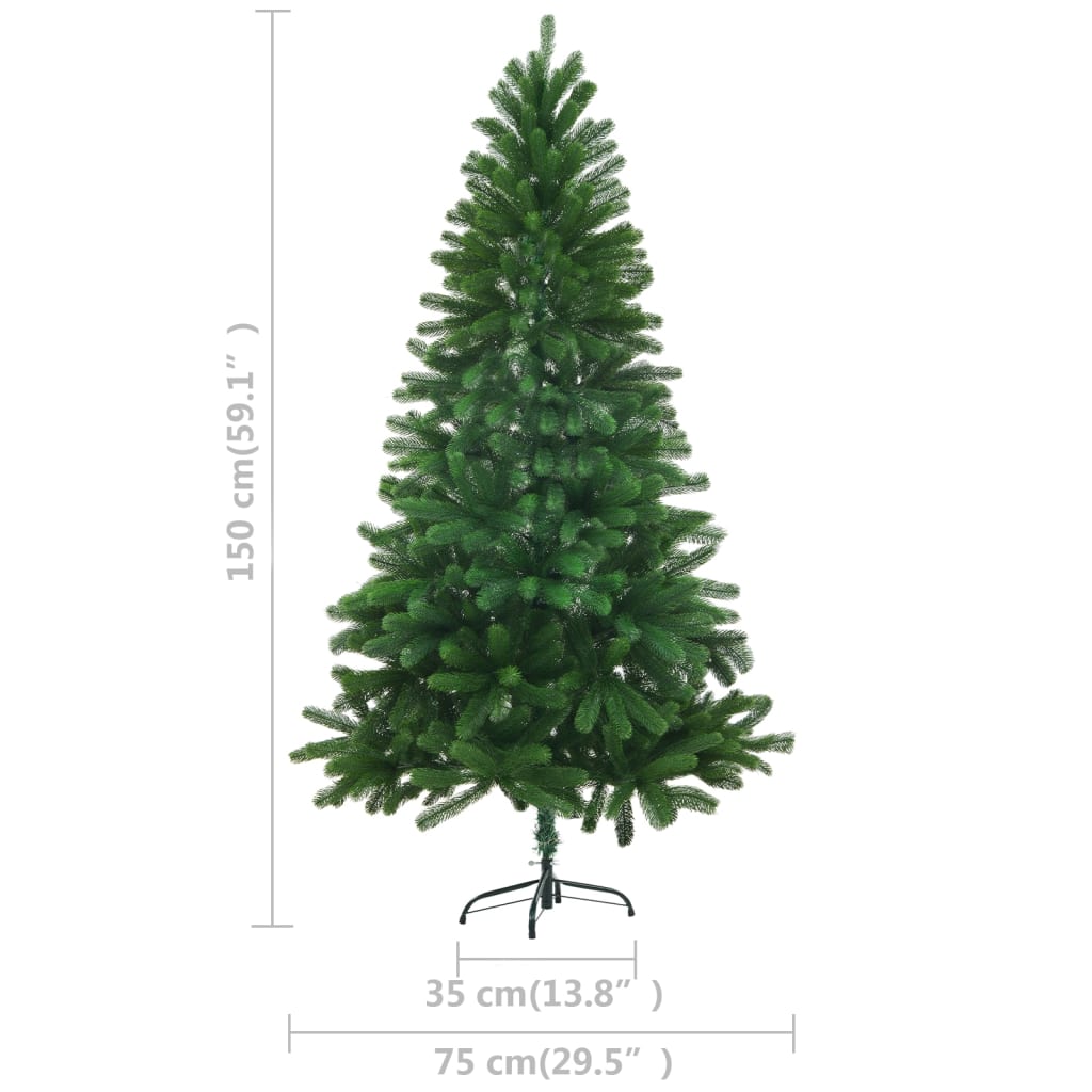 vidaXL Artificial Pre-lit Christmas Tree with Ball Set 150 cm Green