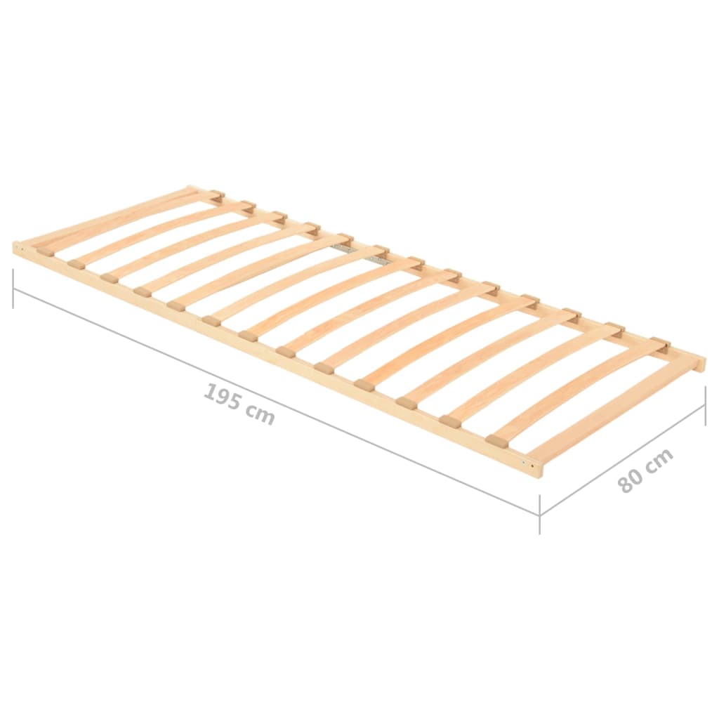 vidaXL Slatted Bed Base with 13 Slats 80x200 cm