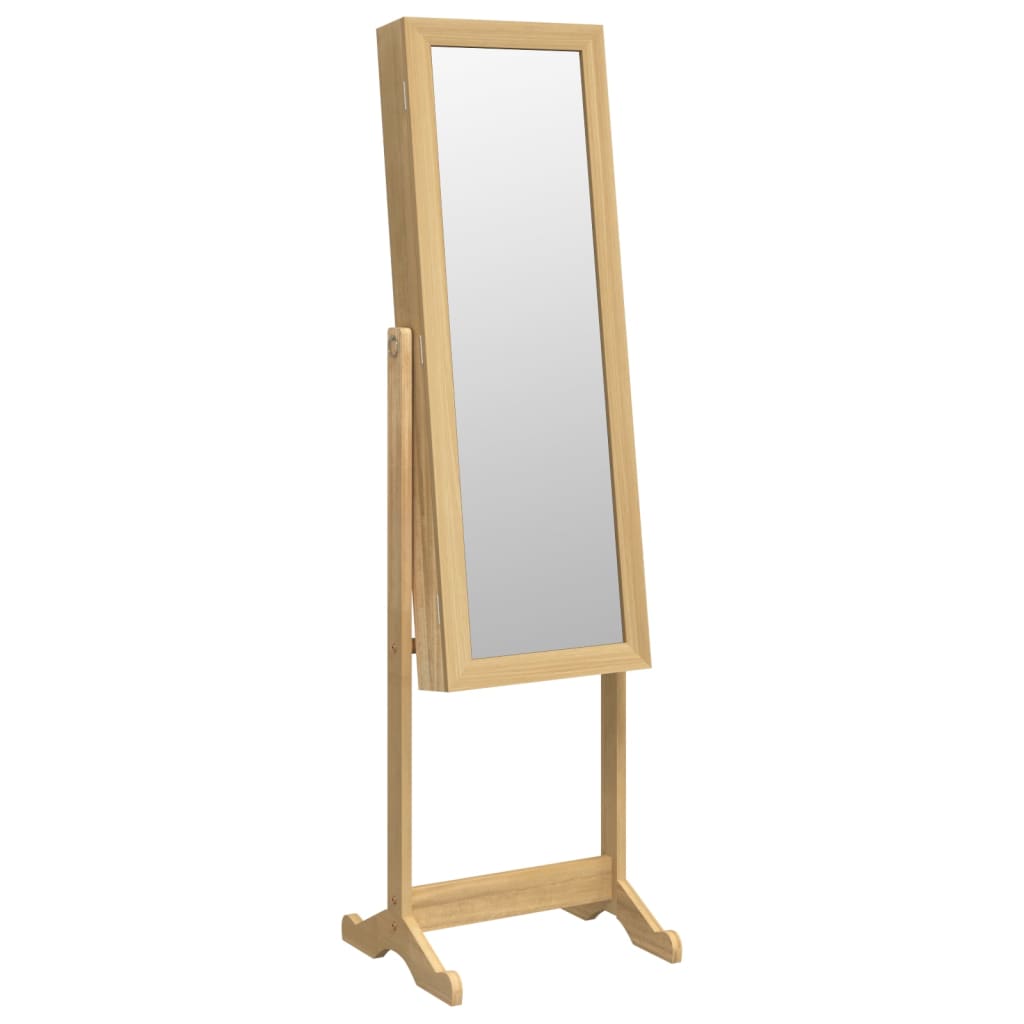 vidaXL Mirror Jewellery Cabinet with LED Lights Free Standing