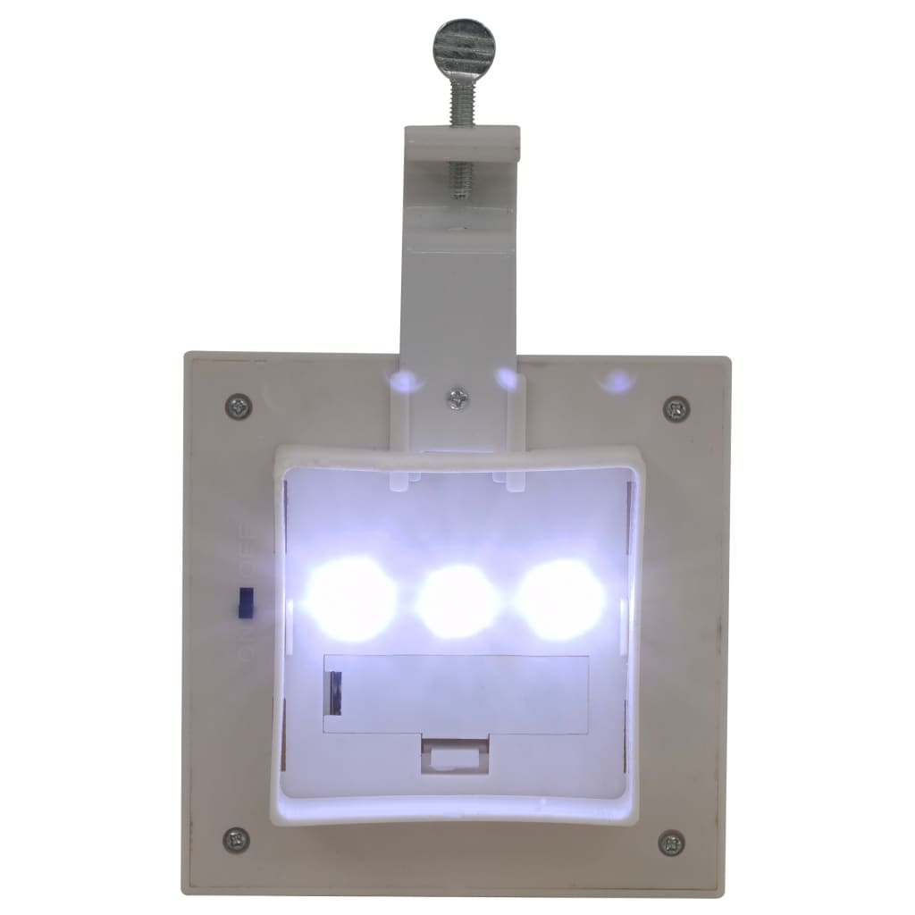 vidaXL Outdoor Solar Lamps 12 pcs LED Square 12 cm White