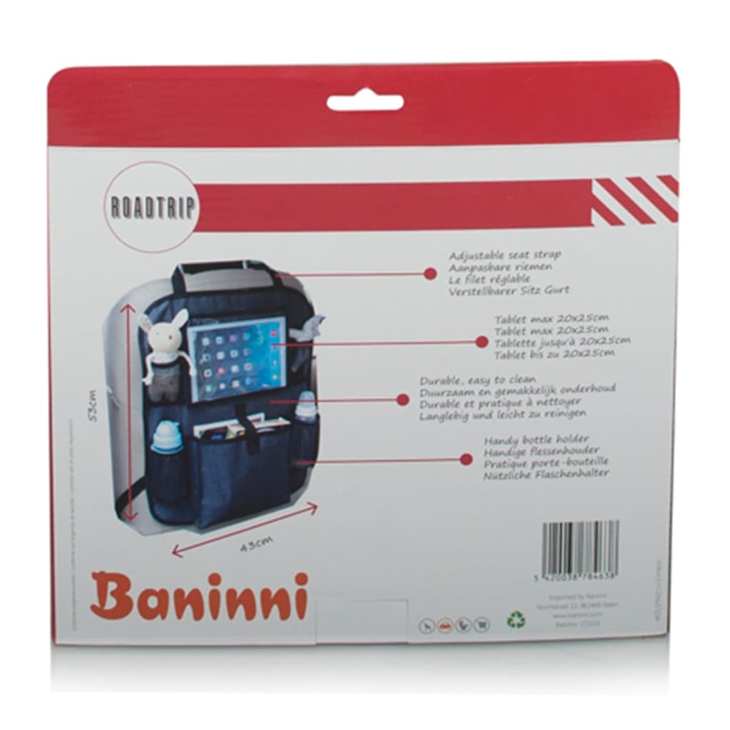 Baninni Tablet Backseat Organiser Astuto Black BNCSA006-BK