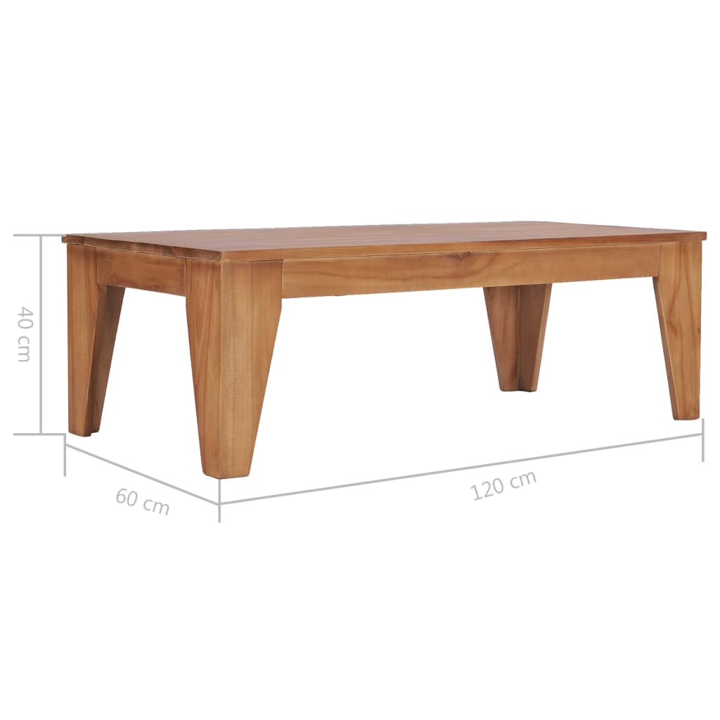 vidaXL Coffee Table 120x60x40 cm Solid Teak Wood