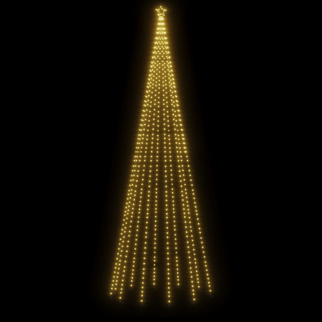 vidaXL Christmas Cone Tree Warm White 732 LEDs 160x500 cm
