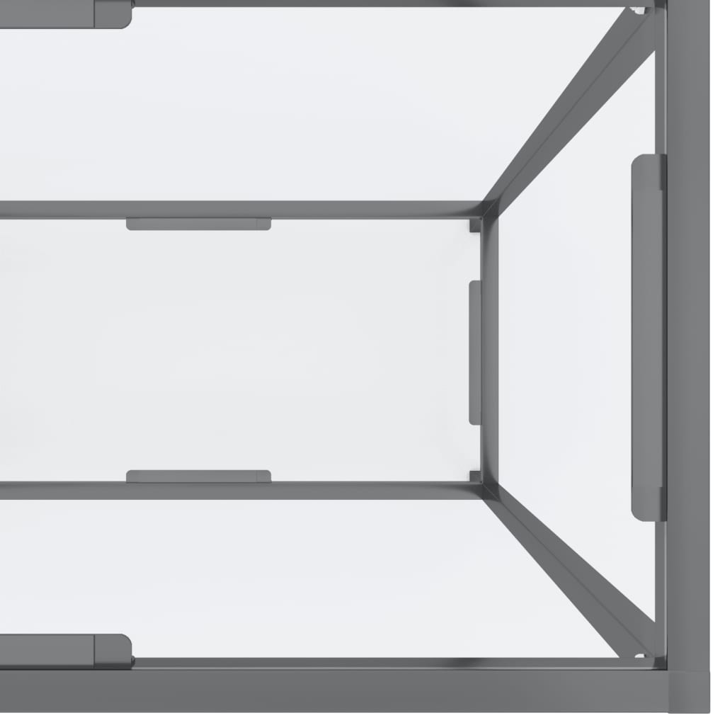 vidaXL Console Table Transparent 160x35x75.5 cm Tempered Glass