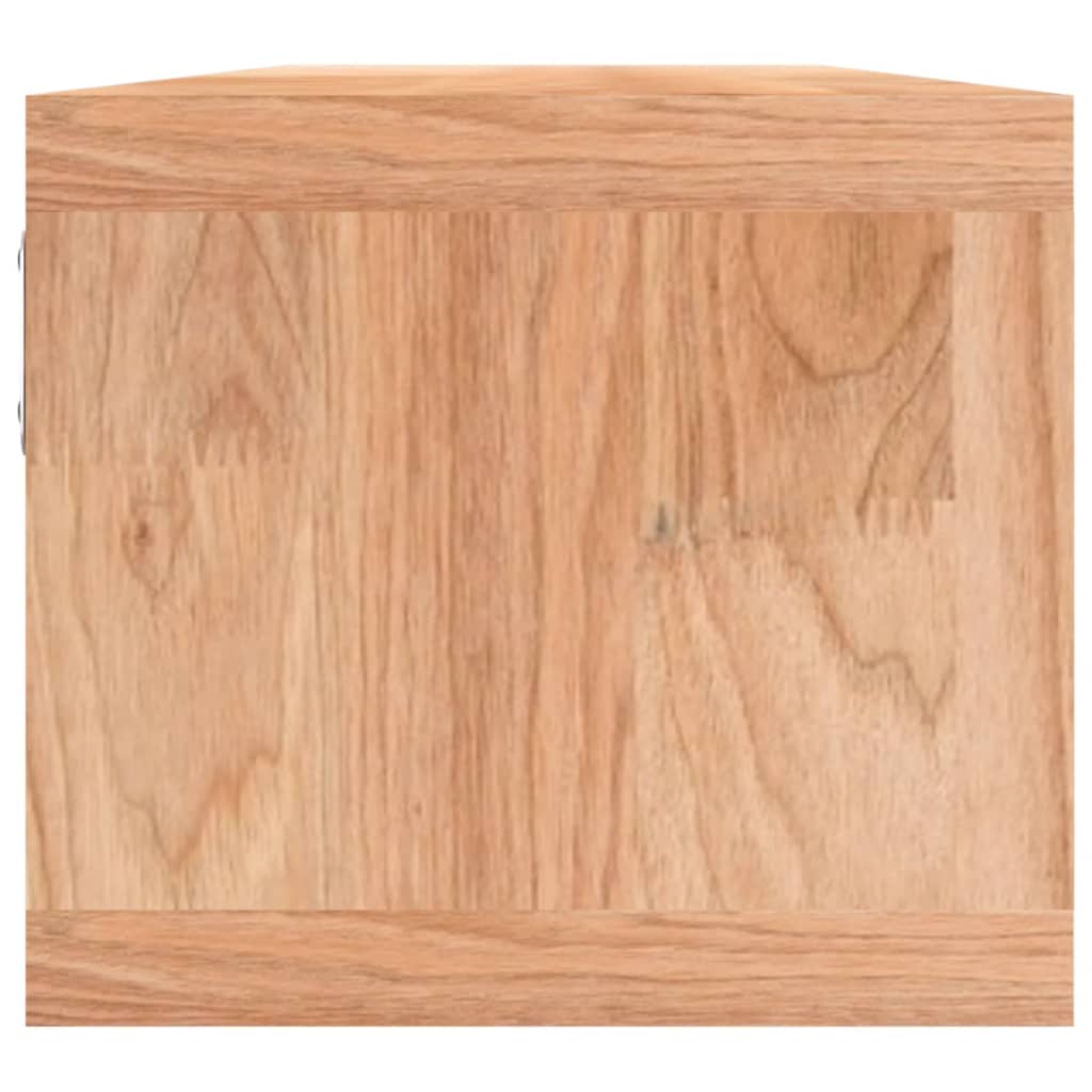 vidaXL Wall Shelf with Baskets 62x18x16 cm Solid Wood Walnut