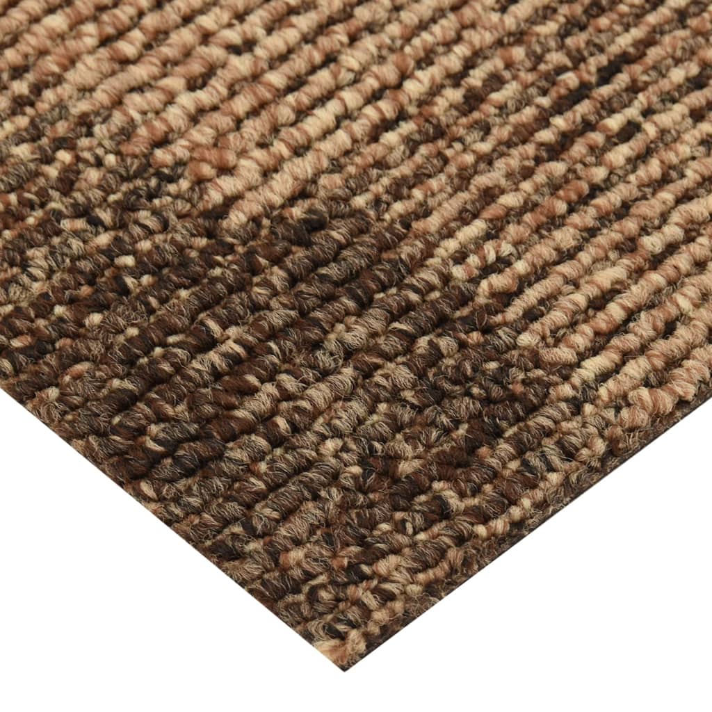 vidaXL Floor Carpet Tiles 20 pcs 5 m² Brown