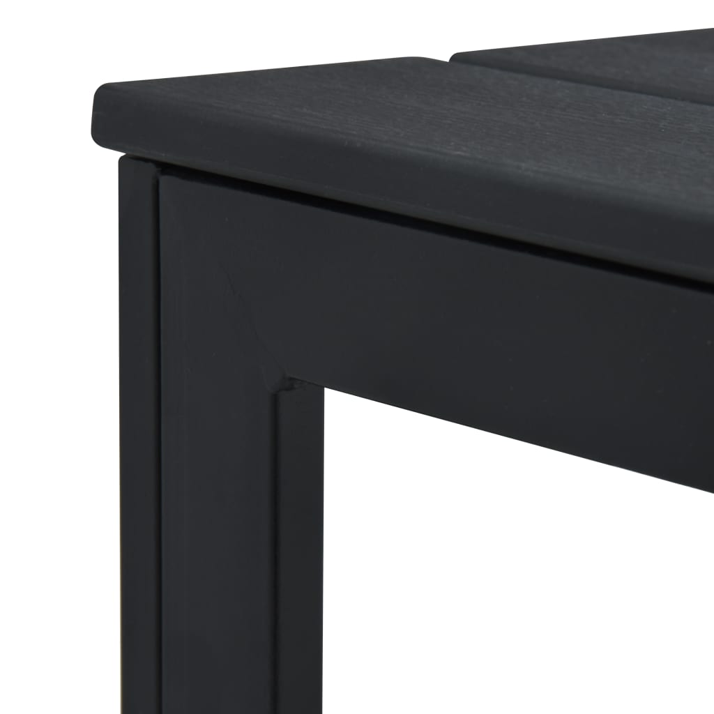 vidaXL Coffee Table Black 78x78x74 cm HDPE Wood Look