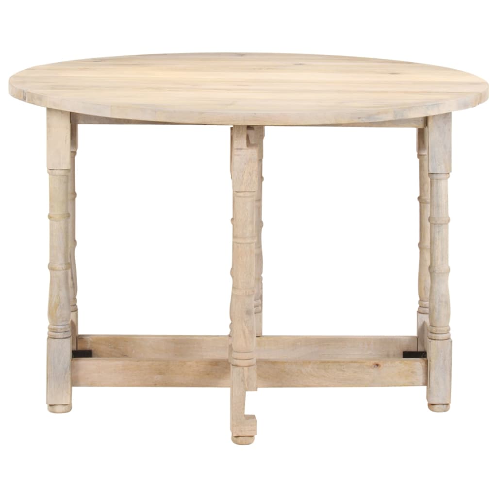 vidaXL Dining Table Round 110x76 cm Solid Mango Wood
