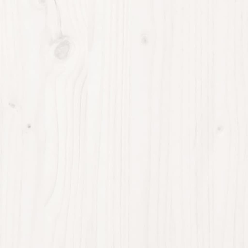vidaXL Bedside Cabinet White 50x35x61.5 cm Solid Wood Pine