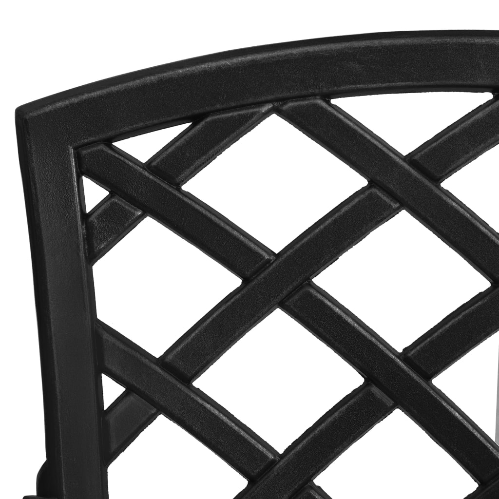vidaXL 5 Piece Bistro Set Cast Aluminium Black