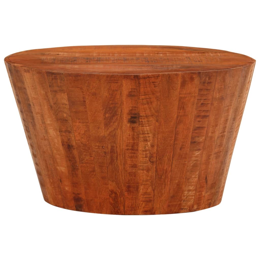 vidaXL Coffee Table Ø 52x30 cm Solid Rough Wood Mango