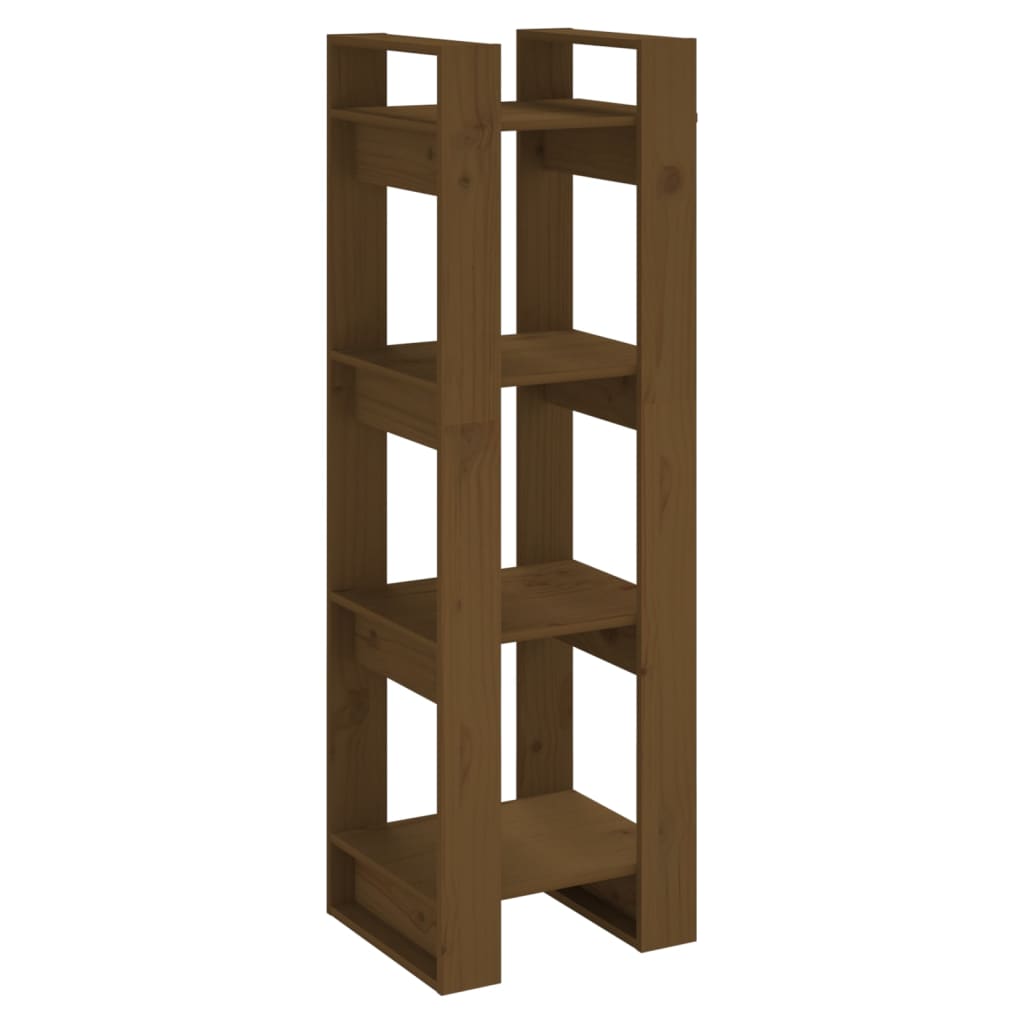 vidaXL Book Cabinet/Room Divider Honey Brown 41x35x125 cm Solid Wood