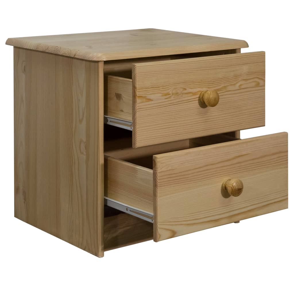 vidaXL Bedside Cabinet 43x34x40 cm Solid Pine Wood
