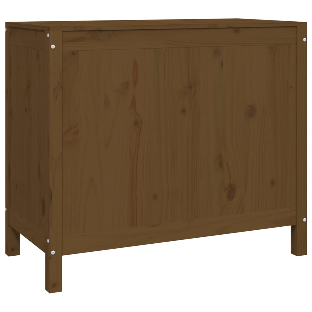 vidaXL Laundry Box Honey Brown 88.5x44x76 cm Solid Wood Pine