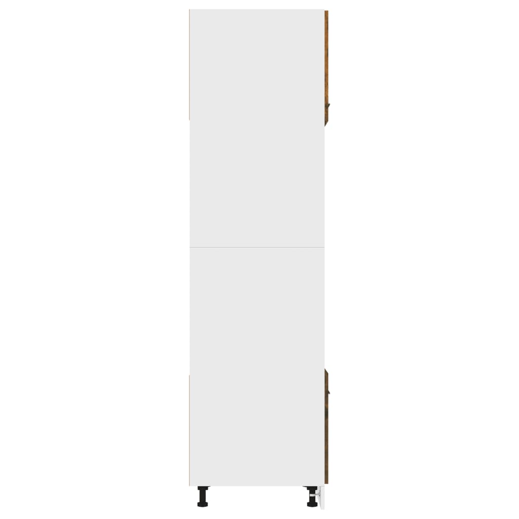 vidaXL Microwave Cabinet Smoked Oak 60x57x207 cm Engineered Wood