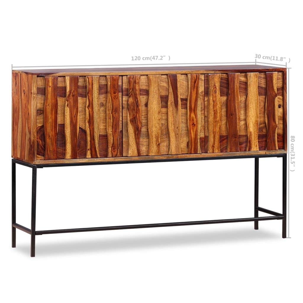 vidaXL Sideboard Solid Sheesham Wood 120x30x80 cm