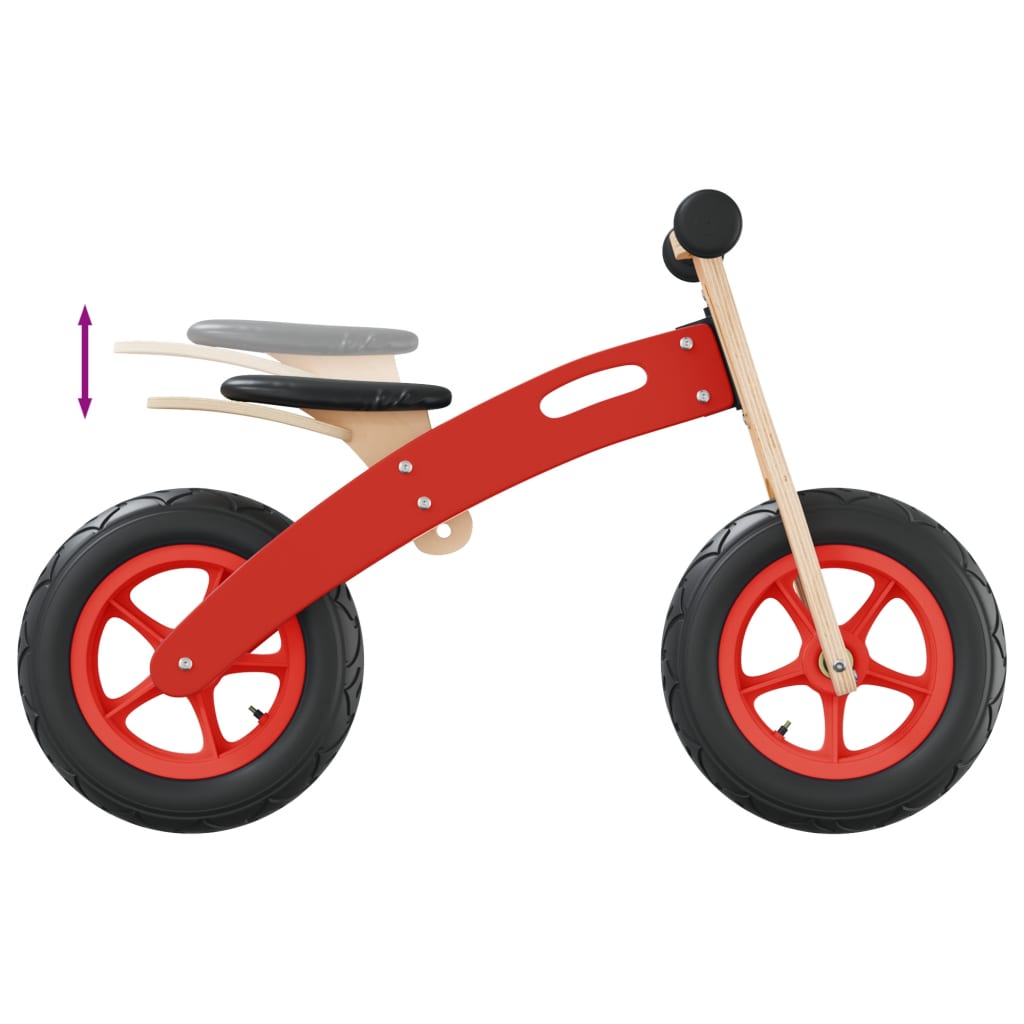 vidaXL Balance Bike for Children with Air Tyres Red