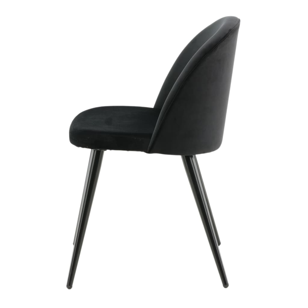 Venture Home Dining Chairs 2 pcs Velvet Velvet Black
